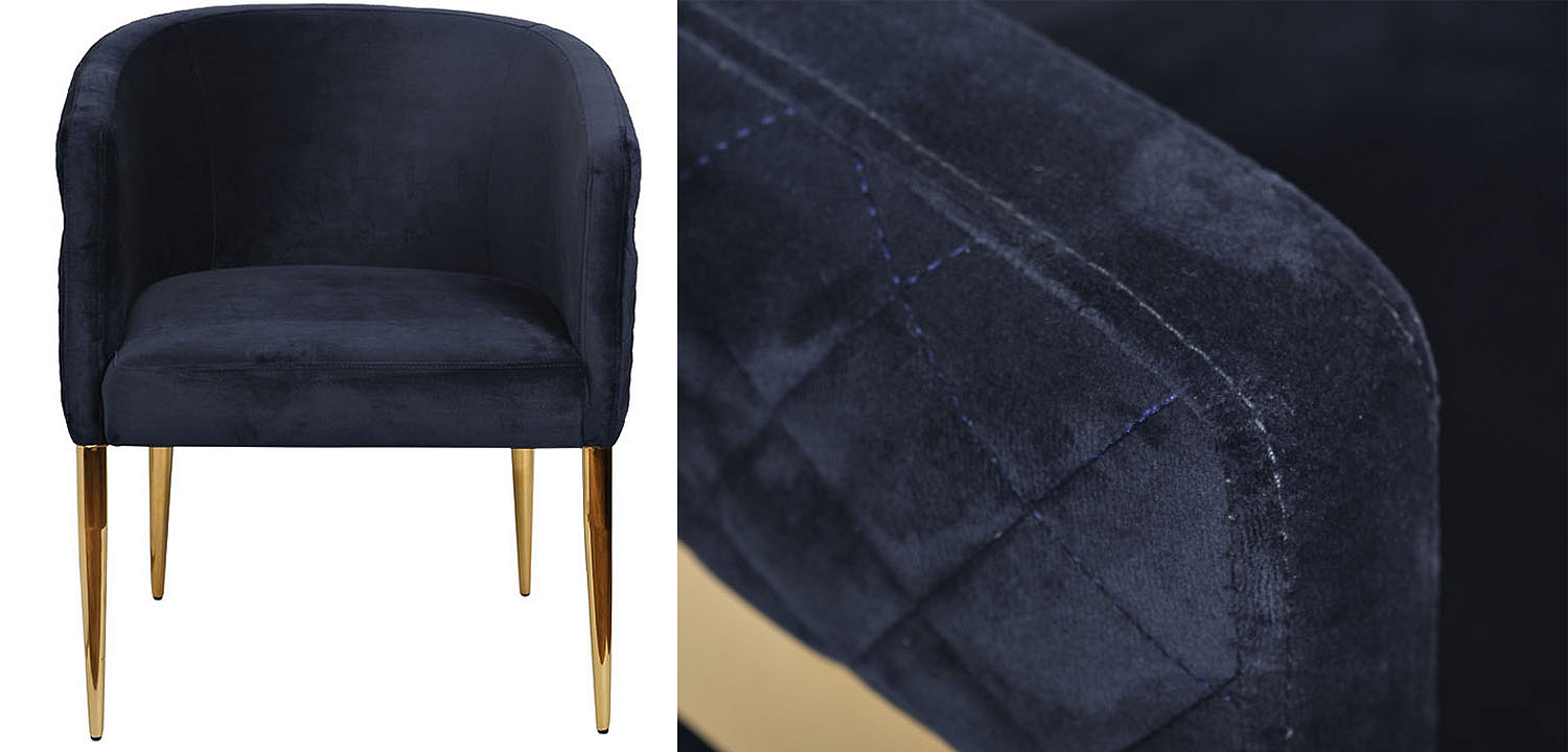 Полукресло Jhon blue velour Полукресло Jhon blue velour - Loft-Concept в Брянске