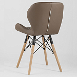 Стул с коричневым сиденьем из экокожи JEROEN варинант исполнения - 5 | Loft Concept в Брянске