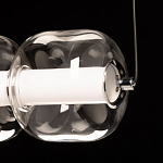 Люстра линейная с 6-ю прозрачными стеклянными плафонами округлой формы HANDLE GRAPE варинант исполнения - 10 | Loft Concept в Брянске