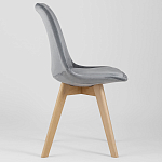 Стул с мягким велюровым сиденьем Arvika Grey варинант исполнения - 2 | Loft Concept в Брянске