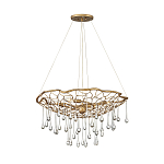 Люстра подвесная золотого цвета с металлическим сетчатым основанием и стеклянными каплевидными подвесками Hinkley варинант исполнения - 2 | Loft Concept в Брянске