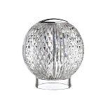 Настольная лампа с прозрачным шарообразным плафоном на цилиндрической подставке Crystal Globule варинант исполнения - 5 | Loft Concept в Брянске