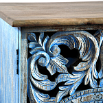 Комод с резным фасадом Blue Carved Chest of Drawers варинант исполнения - 4 | Loft Concept в Брянске