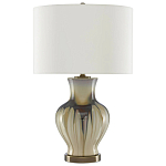 Настольная лампа фарфоровая с тканевым абажуром Caramel  варинант исполнения - 2 | Loft Concept в Брянске