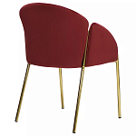 Стул бордовый на золотистых ножках Burgundy Chair варинант исполнения - 3 | Loft Concept в Брянске