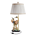 Настольная лампа с абажуром и основанием в виде двух цапель Porcelain Heron Lamp варинант исполнения - 2 | Loft Concept в Брянске