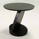 Дизайнерский журнальный столик чёрный с круглой столешницей Arycy варинант исполнения - 8 | Loft Concept в Брянске