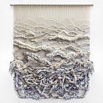 Дизайнерское современное текстильное панно Жемчуг варинант исполнения - 2 | Loft Concept в Брянске