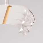 Люстра линейная с 3-мя белыми волнистыми плафонами Wave Line варинант исполнения - 10 | Loft Concept в Брянске