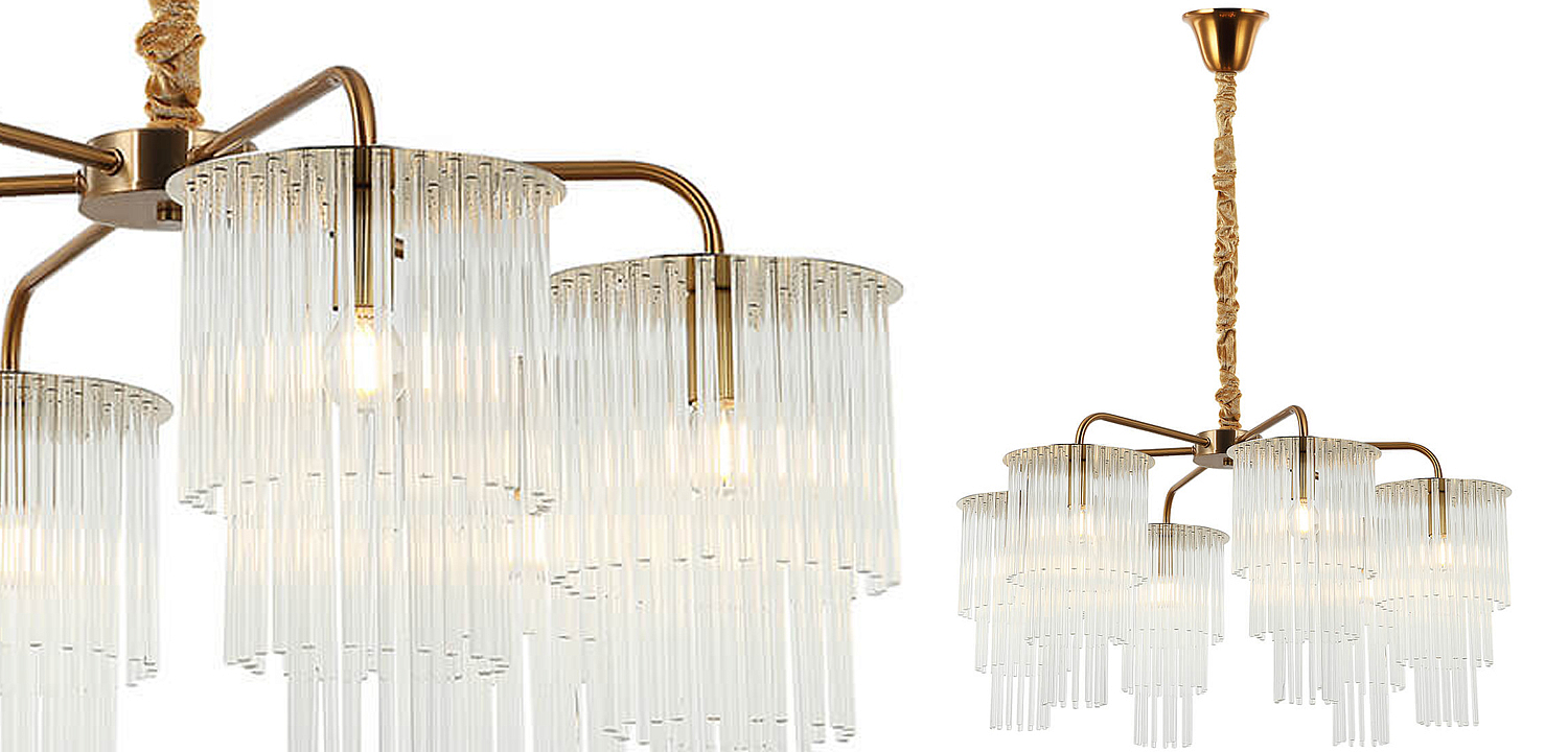 Люстра Harrison Chandelier gold 6 lamp Люстра Harrison Chandelier gold 6 lamp - Loft-Concept в Брянске