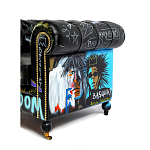 Кресло "Баския и Уорхол" Basquiat Warhol graffiti chair натуральная кожа варинант исполнения - 3 | Loft Concept в Брянске