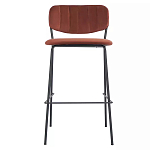 Стул барный с широкой полукруглой спинкой Chair Smooth Shapes варинант исполнения - 1 | Loft Concept в Брянске