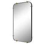 Зеркало настенное в черной металлической раме Mirror Cardinal варинант исполнения - 1 | Loft Concept в Брянске