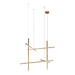 Люстра с 6-ю  пересекающимися цилиндрическими плафонами на тонких тросах Trumpet tube варинант исполнения - 6 | Loft Concept в Брянске