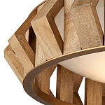 Люстра круглая из толстых деревянных реек Wooden Slats варинант исполнения - 1 | Loft Concept в Брянске