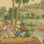 Обои ручная роспись Views of Italy Crepuscule варинант исполнения - 1 | Loft Concept в Брянске