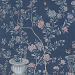 Обои ручная роспись Houghton Dark Blue варинант исполнения - 4 | Loft Concept в Брянске