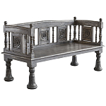 Деревянная скамья из массива манго Casco Grey Mango Bench варинант исполнения - 1 | Loft Concept в Брянске