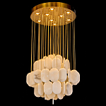 Люстра с овальными подвесками из натурального камня Spatial Composition варинант исполнения - 1 | Loft Concept в Брянске