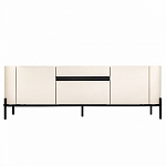 ТВ-тумба белая с чёрной столешницей с 2-мя дверками и ящиком San Marco варинант исполнения - 3 | Loft Concept в Брянске