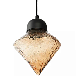 Подвесной светильник с янтарным рельефным плафоном Lamp with Frozen Glass Effect варинант исполнения - 2 | Loft Concept в Брянске