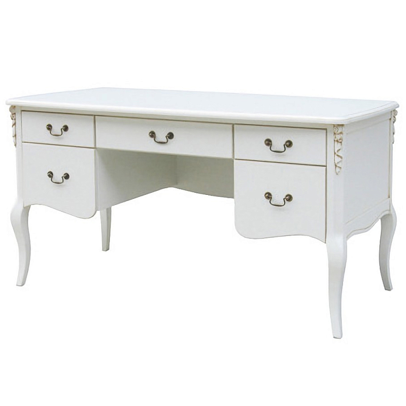 Письменный стол в стиле прованс Montmartre Provence White Desk Молочный Бронза Письменный стол в стиле прованс Montmartre Provence White Desk Молочный Бронза в Брянске | Loft Concept