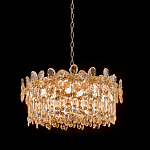 Люстра круглая с декоративными элементами в виде крупных хрустальных цветов Palace Gardens варинант исполнения - 3 | Loft Concept в Брянске