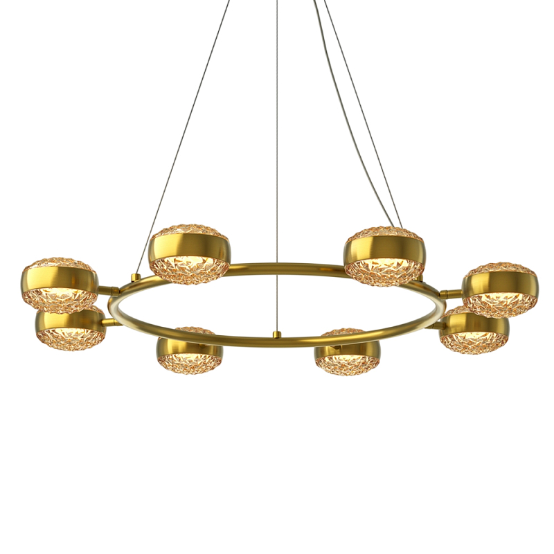 Люстра подвесная Mind 3000К 80Вт Черный Серый Латунь Янтарь (Amber) в Брянске | Loft Concept 