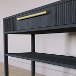 Дизайнерская Консоль с полкой и ящиком Primo Черный дуб варинант исполнения - 4 | Loft Concept в Брянске