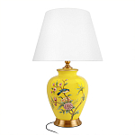 Настольная лампа желтая с изображением птиц Slip Away варинант исполнения - 7 | Loft Concept в Брянске