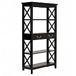 Стеллаж с 4-мя полками и 2-мя ящиками черного цвета из массива березы   варинант исполнения - 1 | Loft Concept в Брянске