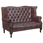 Диван из натуральной кожи на 4-х деревянных ножках из массива бука Thomas Seating brown варинант исполнения - 1 | Loft Concept в Брянске