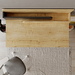 Стол письменный с выдвижным ящиком цвета древесины LEILA WORKING TABLE OAK ANTHRACITE варинант исполнения - 7 | Loft Concept в Брянске