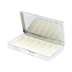 Таблетница карманная прямоугольная на 7 отделений с зеркалом и накладкой из натурального камня Амазонит Silver Stone Pillboxes варинант исполнения - 3 | Loft Concept в Брянске