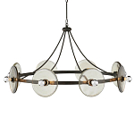 Люстра круглая с литыми стеклянными дисками Olympe Glass Chandelier варинант исполнения - 1 | Loft Concept в Брянске