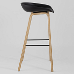 Барный стул на ножках из натурального дерева Boras Black варинант исполнения - 2 | Loft Concept в Брянске