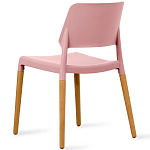 Пластиковый стул на ножках из массива бука Ferret Pink варинант исполнения - 6 | Loft Concept в Брянске
