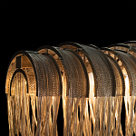 Люстра подвесная с металлическими цепочками и изогнутыми металлическими дугами 72 см Atlantis Chain варинант исполнения - 10 | Loft Concept в Брянске