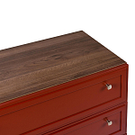 Комод красный из массива бука с 3-мя ящиками Wenge Light варинант исполнения - 4 | Loft Concept в Брянске