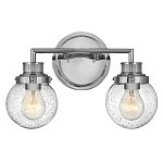 Бра для ванных комнат с прозрачным шарообразным плафоном из стекла с пузырьками на круглом основании Hinkley варинант исполнения - 16 | Loft Concept в Брянске