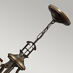 Люстра бронзового цвета с бежевыми абажурами из органзы в классическом стиле Hinkley варинант исполнения - 10 | Loft Concept в Брянске