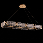 Люстра прямоугольная с текстурным природным рисунком IceFlame варинант исполнения - 2 | Loft Concept в Брянске