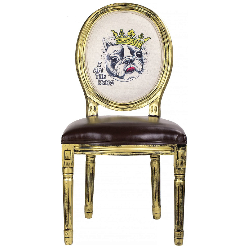 Стул French Brown Fredge Бежевый Золотой Коричневый Стул French Brown Fredge Бежевый Золотой Коричневый в Брянске | Loft Concept
