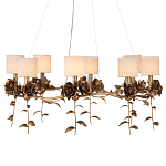 Люстра с каркасом в виде цветков розы и тканевыми абажурами Flowers and Fox Roses варинант исполнения - 1 | Loft Concept в Брянске