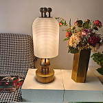 Настольная лампа в виде фонаря с белым фактурным абажуром Echoes of Light варинант исполнения - 5 | Loft Concept в Брянске