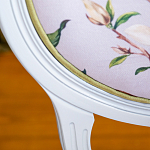 Стул светло-серый из натурального бука с изображением птиц и цветов Blooming Birds Red  варинант исполнения - 2 | Loft Concept в Брянске