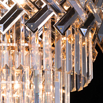 Люстра многоярусная с переплетенными металлическими элементами черного и золотого цвета и прозрачными хрустальными подвесками Empire Chandelier Crystal варинант исполнения - 5 | Loft Concept в Брянске