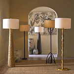 Торшер с цилиндрическим тканевым абажуром на каркасе волнистой формы Rotation варинант исполнения - 4 | Loft Concept в Брянске