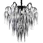 Люстра со стеклянными подвесками дымчатого цвета Ambre Glass Chandelier 70 варинант исполнения - 1 | Loft Concept в Брянске