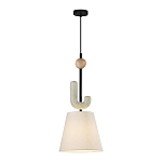 Подвесной светильник с бежевым тканевым плафоном Flourish варинант исполнения - 2 | Loft Concept в Брянске